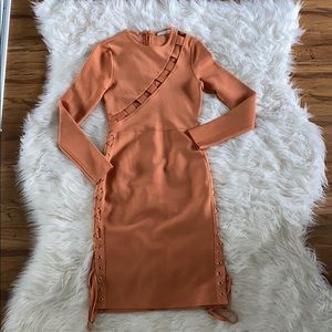 SEXY GOLD BANDAGE DRESS SIZE SMALL